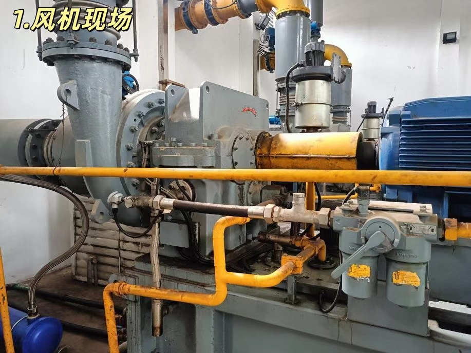 浙江某污水廠金通靈JED7260-1.579單級高速風(fēng)機(jī)現(xiàn)場保養(yǎng)